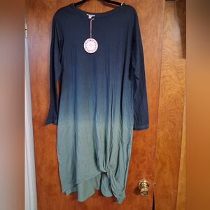 Umgee Black and Green Ombre Maxi Dress